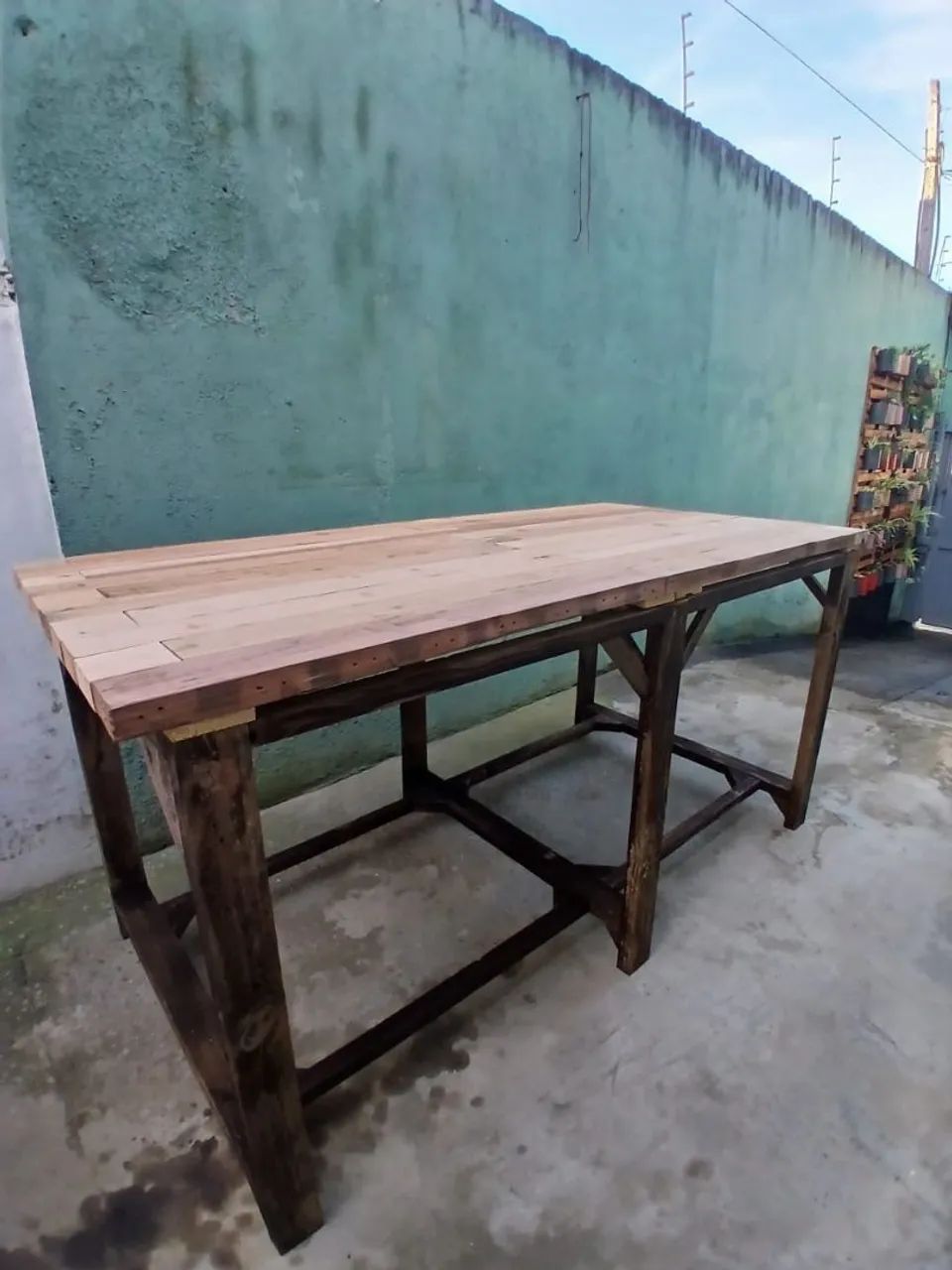 Mesa rústica de madeira - Foto 2