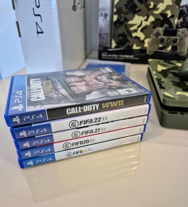 Playstation 4 Edição Limitada CoD WW2 Slim 1TB + 6 Jogos - Foto 2