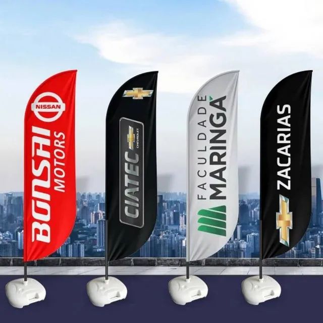 Wind banner - Banner - Cavaletes -Lona impressas - Foto 3