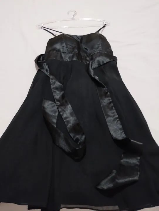 Vestido midi Preto de Seda - Foto 4