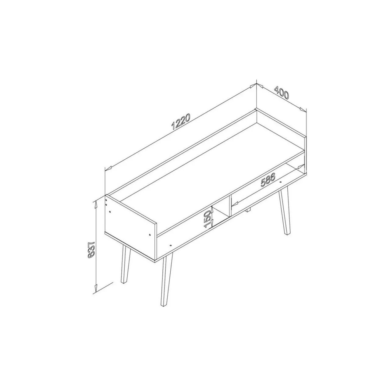 Rack de TV Moderno com Design Vintage - Foto 4