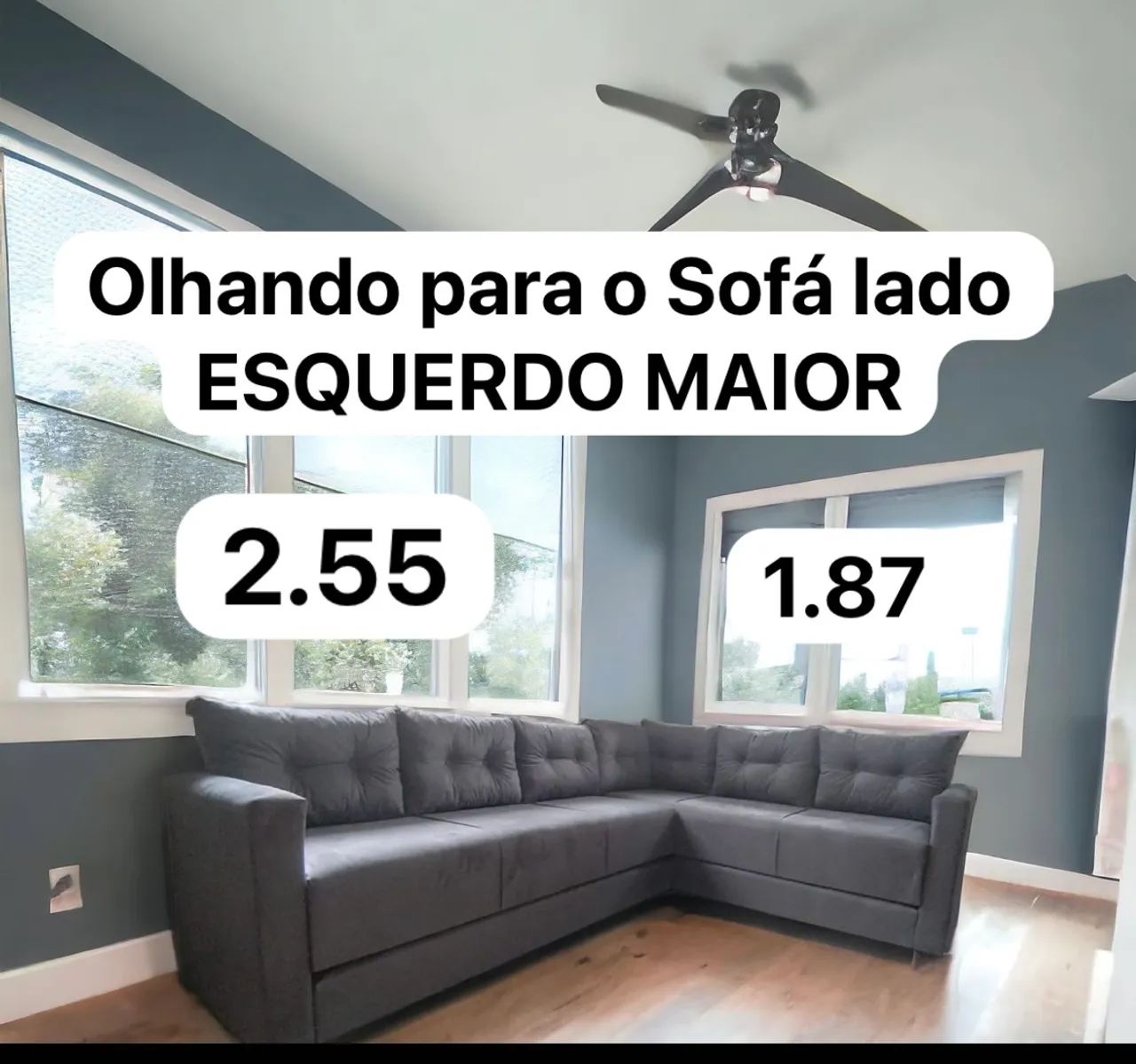 Sofá de canto Jaspe com braços Cores diversas por encomenda pague na entrega  - Foto 2