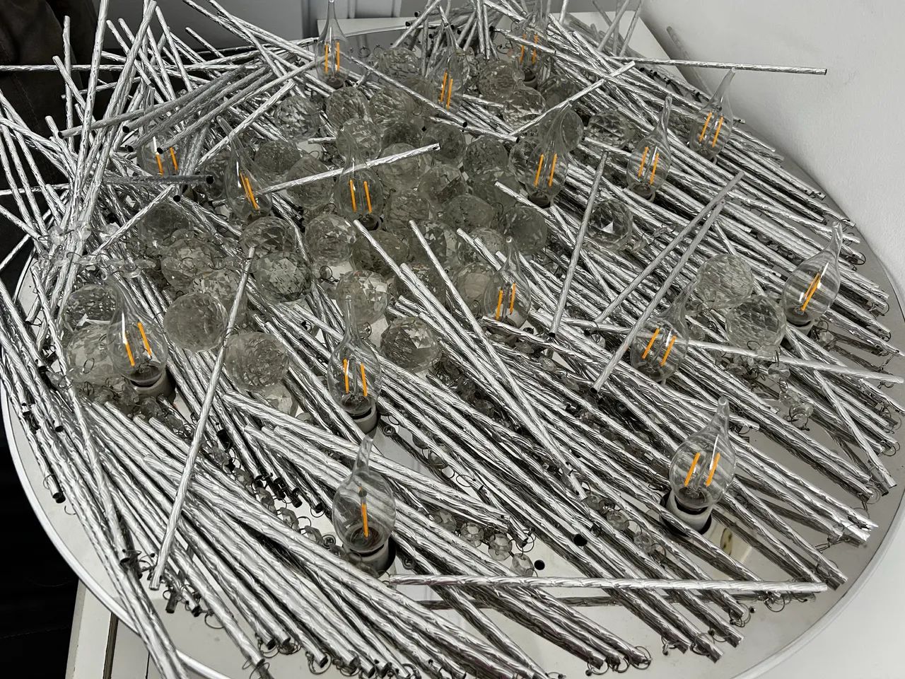 Lustre Redondo 75 Cm Em Cristal K9 - Foto 4