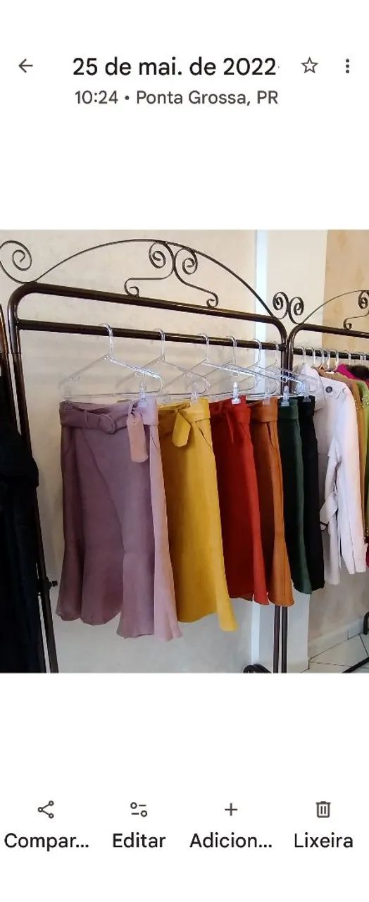 Araras de roupas vintage de ferro  - Foto 2