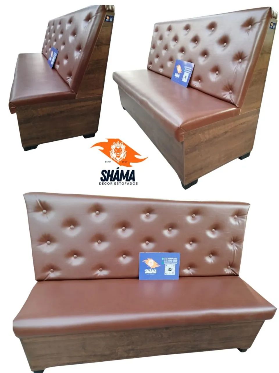 Sofá Booth em MDF- Novo - Foto 4