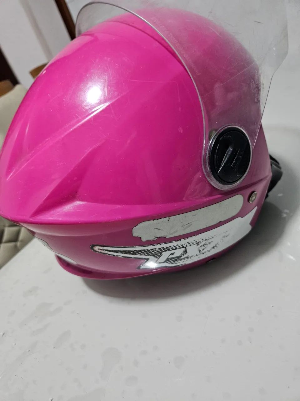 Capacete Moto Rosa tamanho 58 - Foto 2