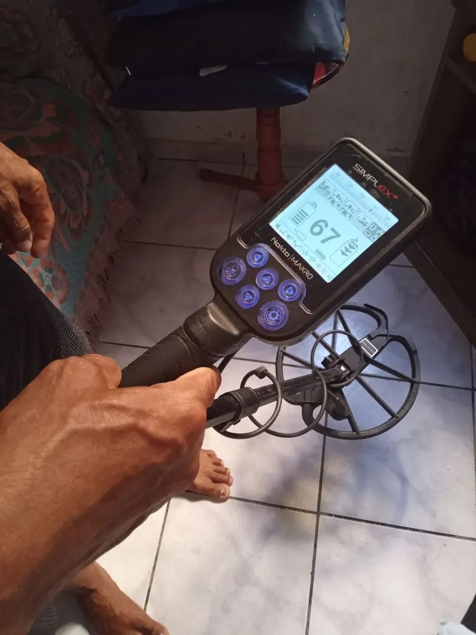Detector de metais Simplex+ Semi novo