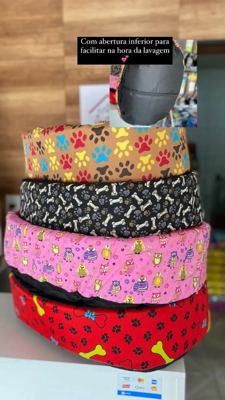 Camas para pets com abertura inferior