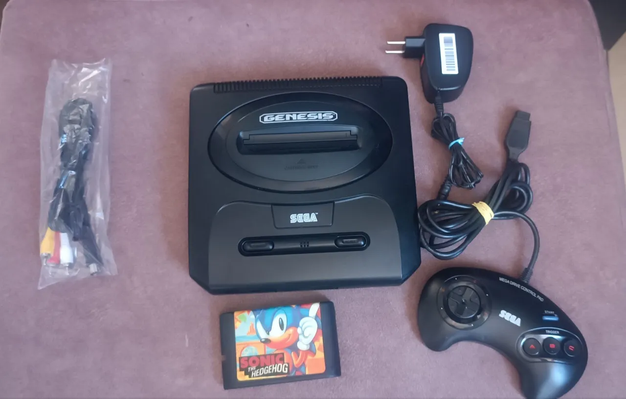 Console Sega Genesis Completo com Jogo Sonic