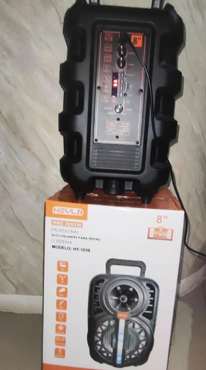Caixa de Som Bluetooth 8 Polegadas 2000W RMS - HGVLD HY-1039 - Foto 4