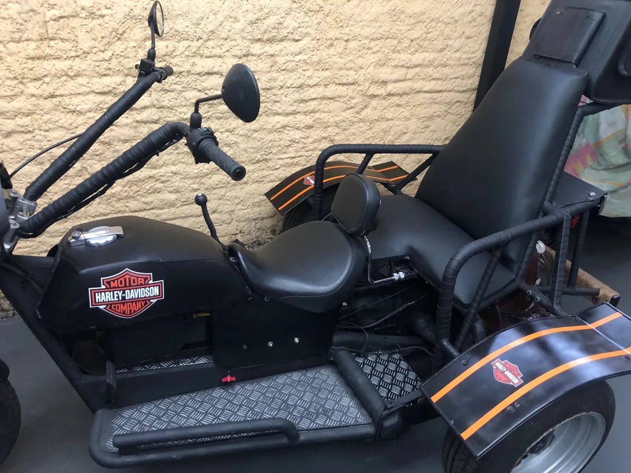 Lindo triciclo estilizado Harley - Pronto para documentar troco por moto 