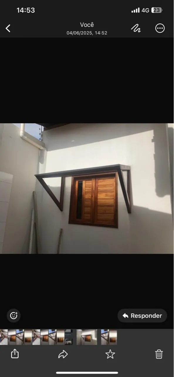 TOLDO DE MADEIRA ANGELIM PARA JANELA