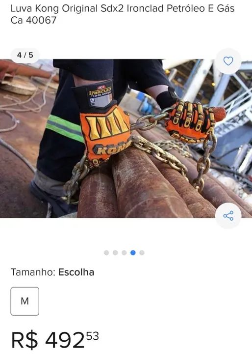 Luva de Segurança Kong Sdx2 Ironclad Petróleo e Gás - Foto 4