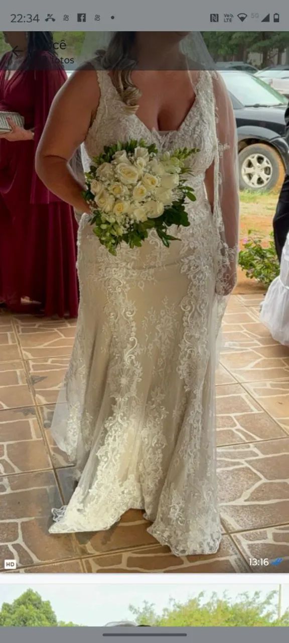 vende se Vestido de noiva off white