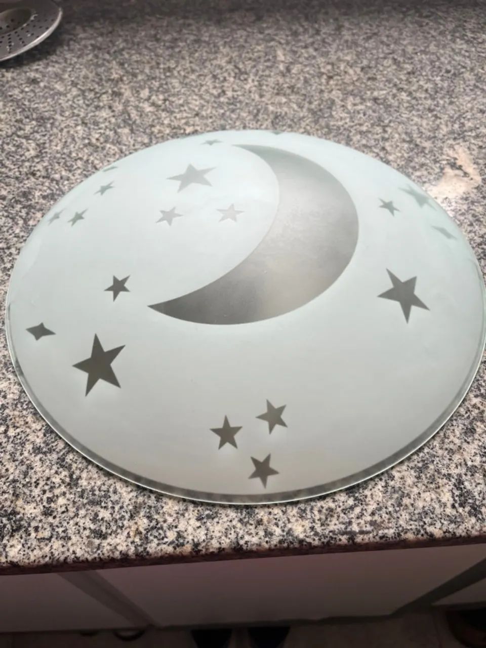 Lustre Plafon Lua Redondo 30cm 2xe27 Vidro Branco