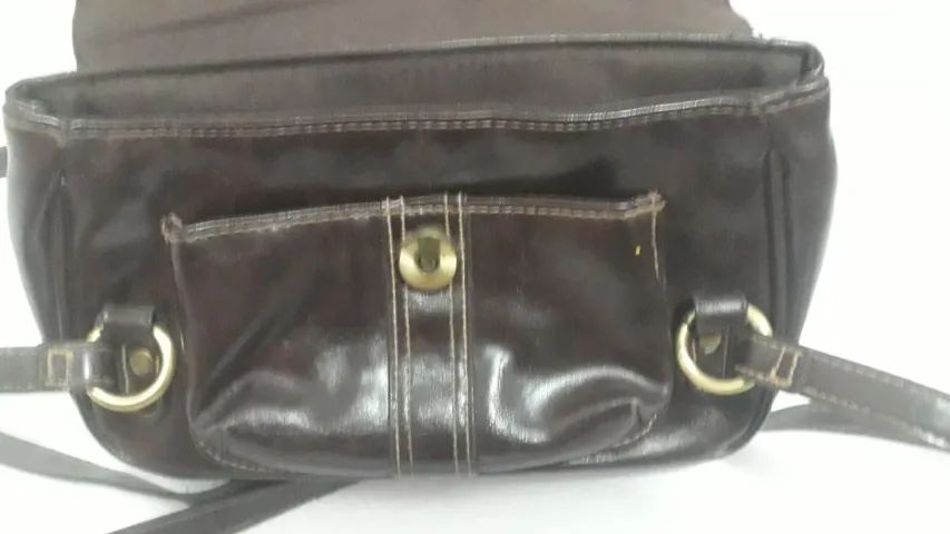  Bolsa feminina usada marrom bem conservada  - Foto 3