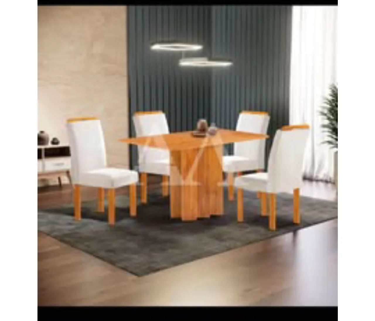 Mesa de Jantar Elegante com 4 Cadeiras/ Preço imperdível