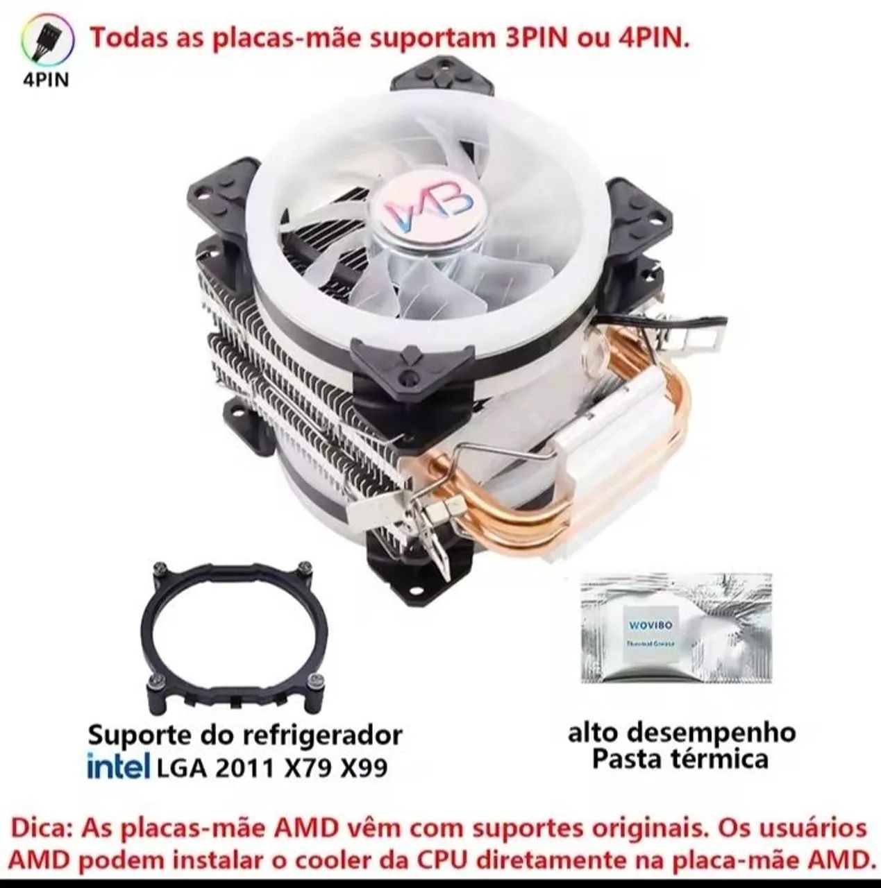 Radiador de Ar para Computador CPU  - Foto 4