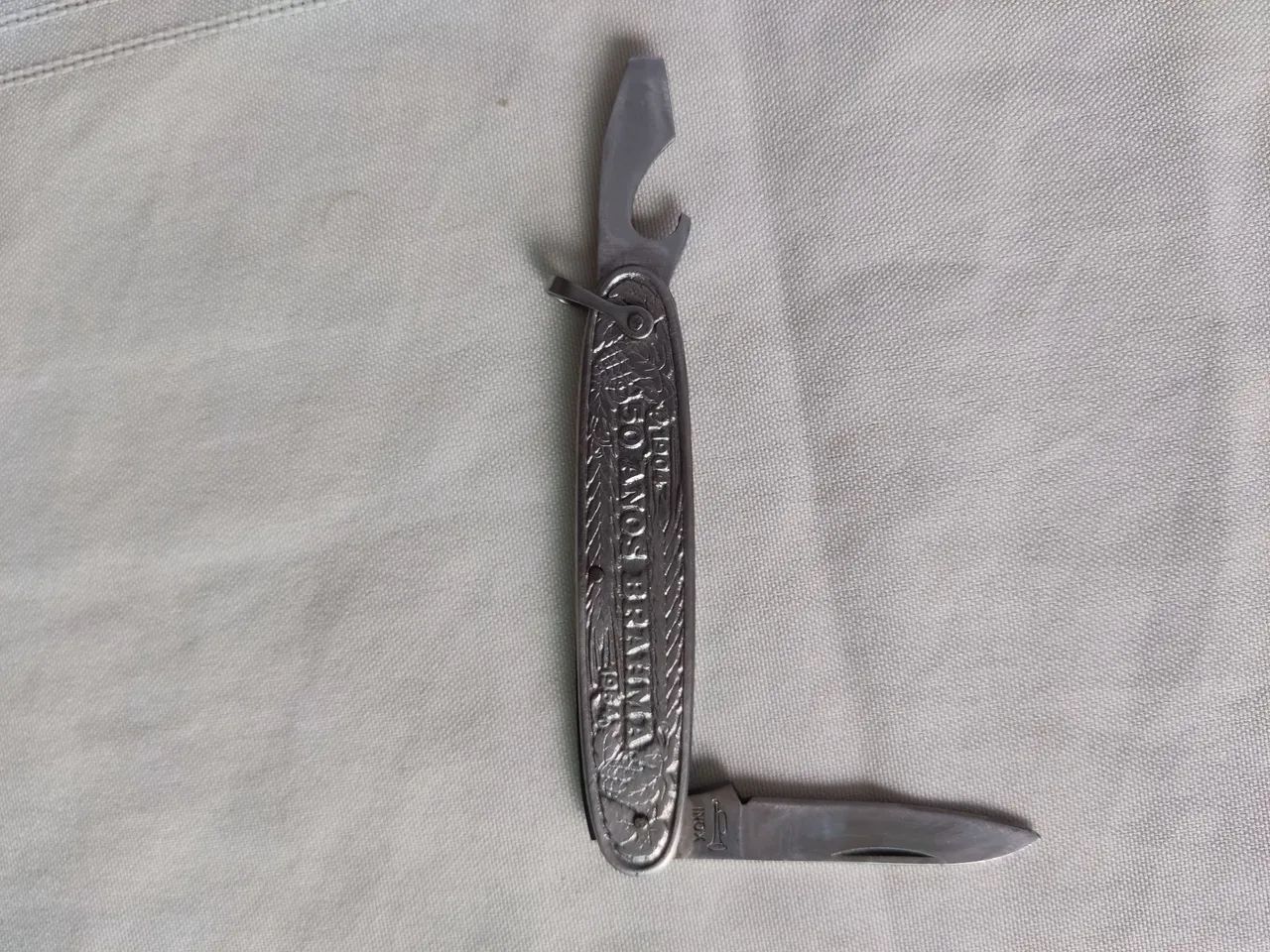 ESCASSO CANIVETE CORNETA DE 50 ANOS DA CERVEJARIA BRAHMA