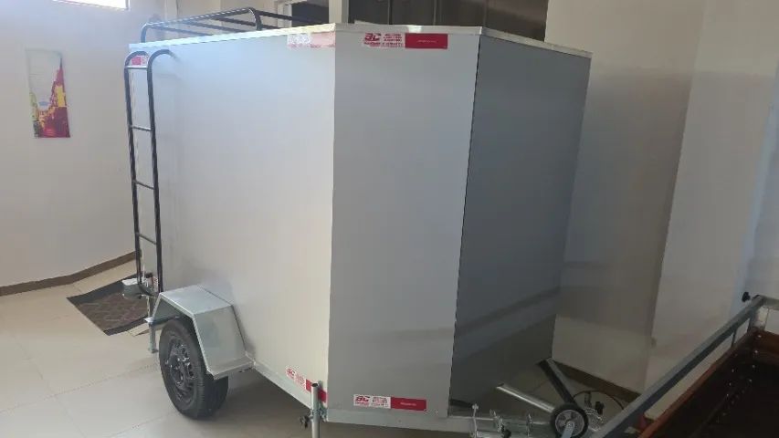 Carretinha Bau!!! Mini Trailer e Cargas!!! 1,50x2,00!!! Nova!!! Sob Encomenda!!! - Foto 3