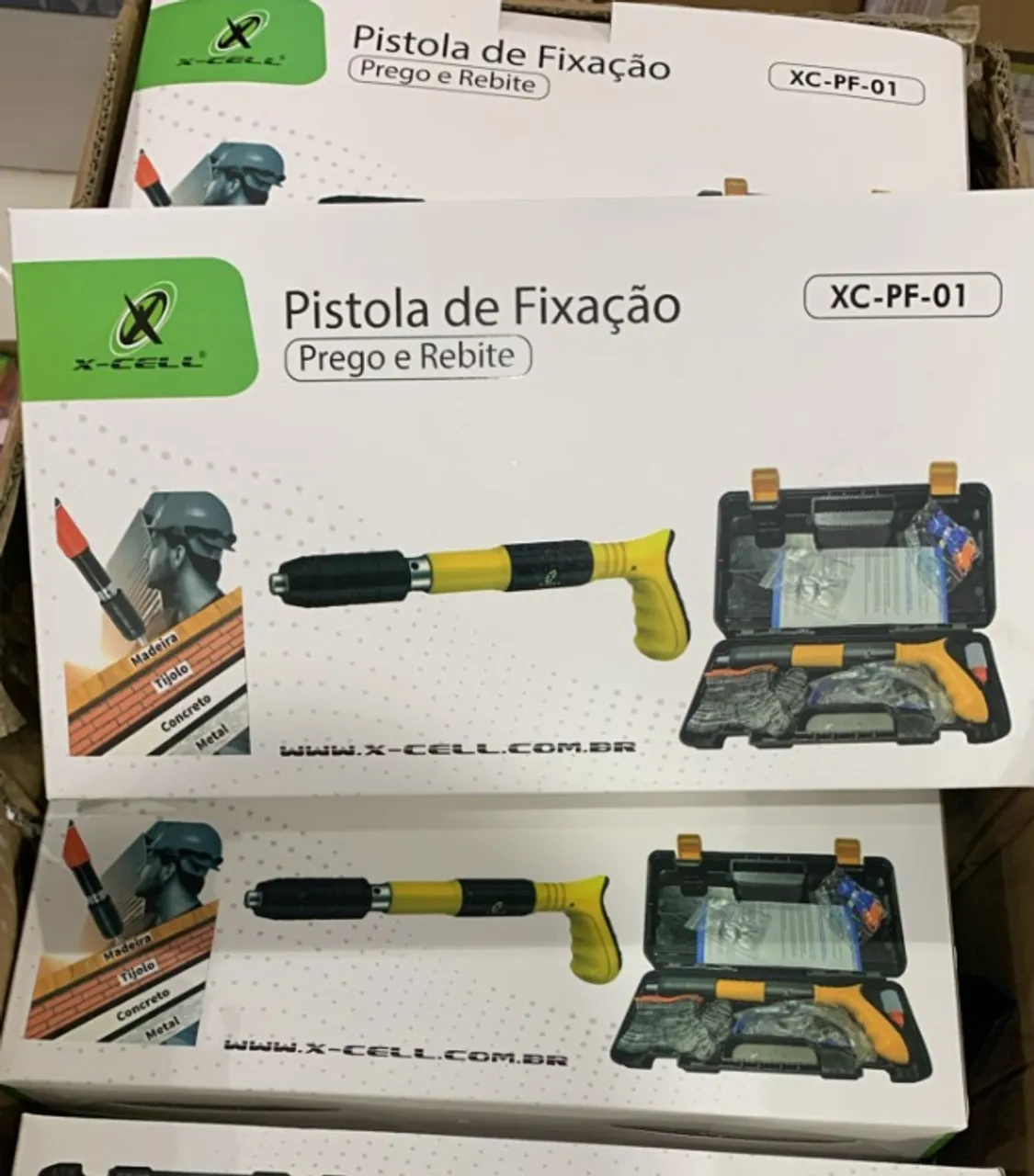 Pistola de Fixação Prego e Rebite XC-PF-01