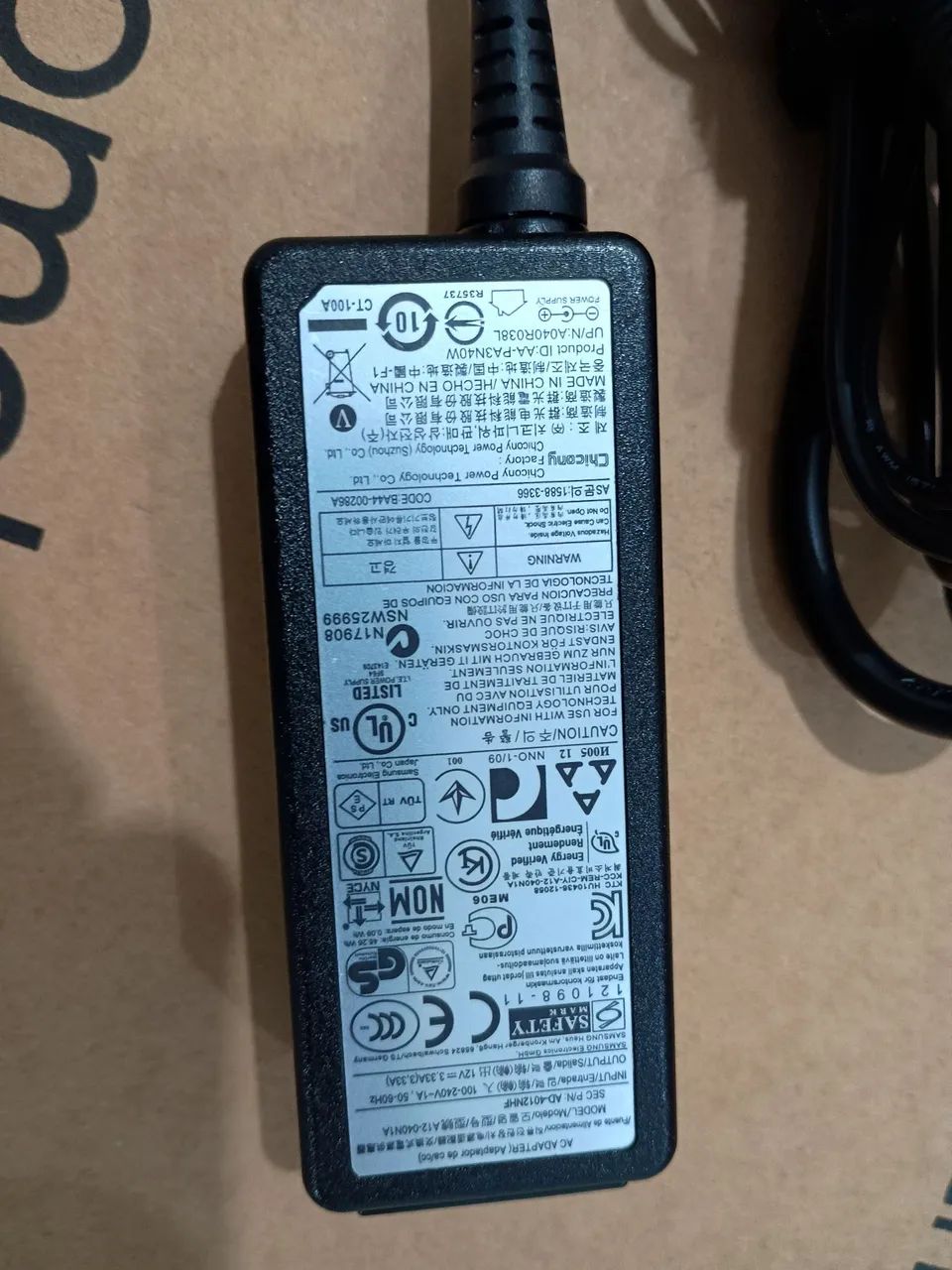 Fonte Chromebook Samsung 12V 3.33A - Original - Foto 3