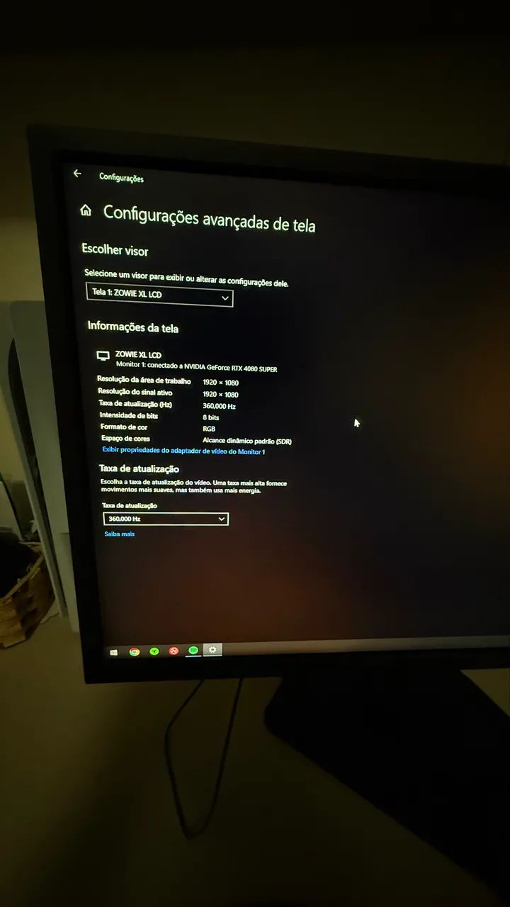 MONITOR BENQ ZOWIE XL2566K 360hz- FULL HD- NOVO COM NF - Foto 3
