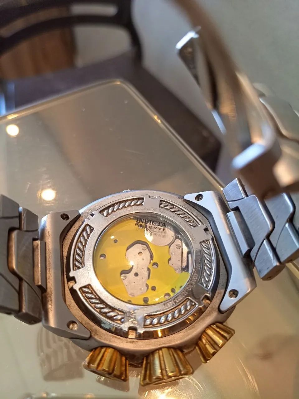 Relógio Invicta Thunderbolt Dourado/Prata - Foto 4