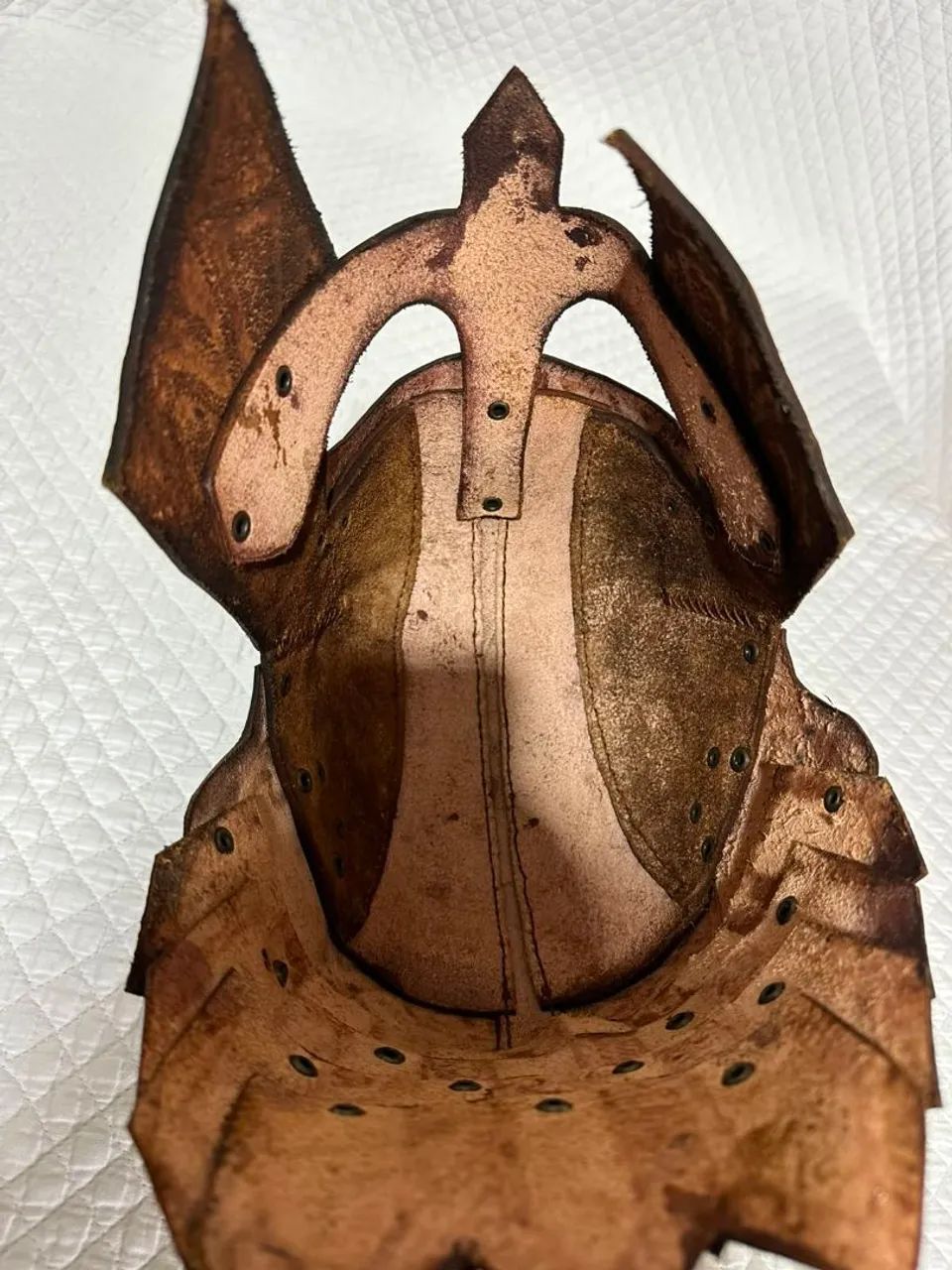 Elmo Viking Medieval em Couro Artesanal - Foto 4