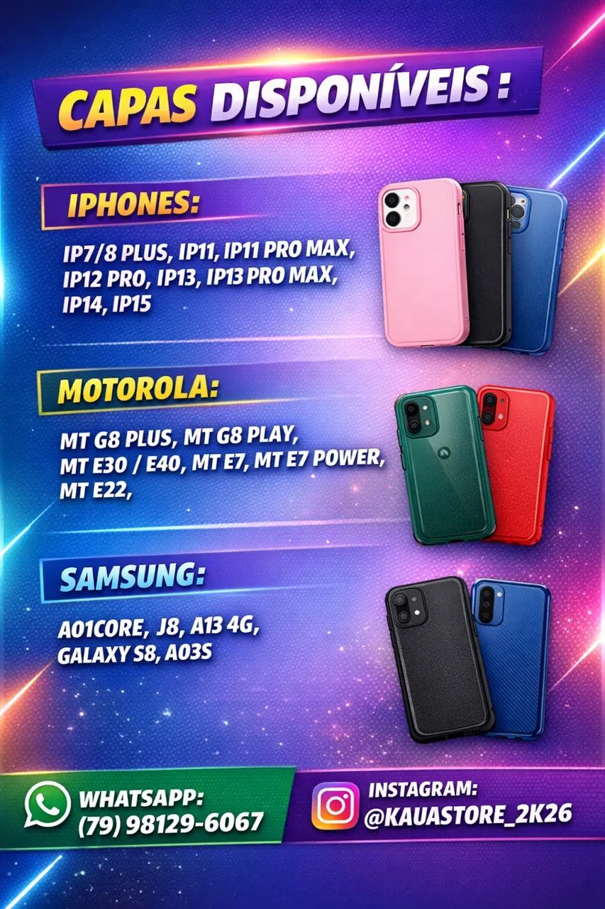 Kit  revenda atacado 50 capas de celulares iPhone e Android variadas  - Foto 5