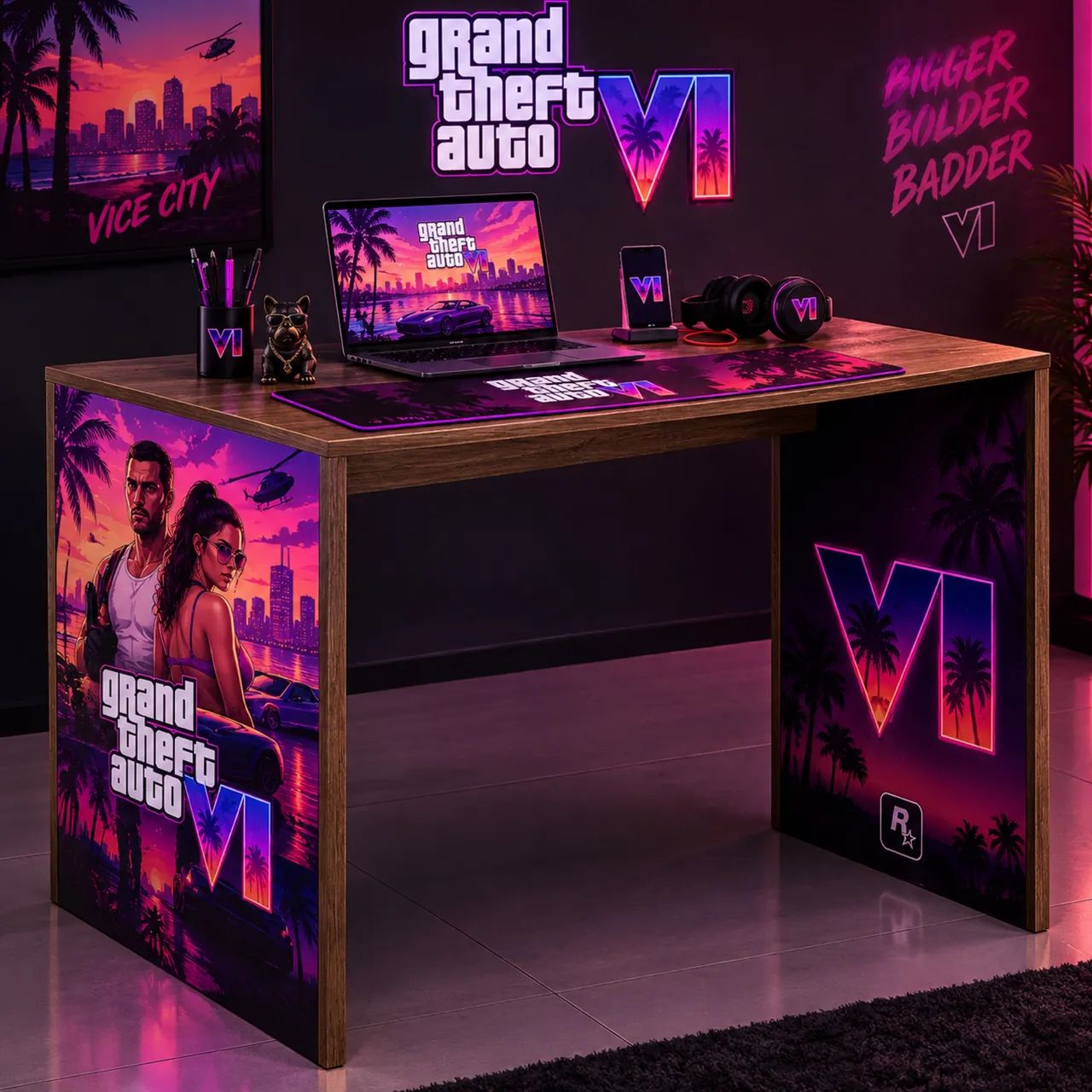 MESA GAMER PERSONALIZADA (GTA6, TLOU, E MUITOS OUTROS)  - Foto 2