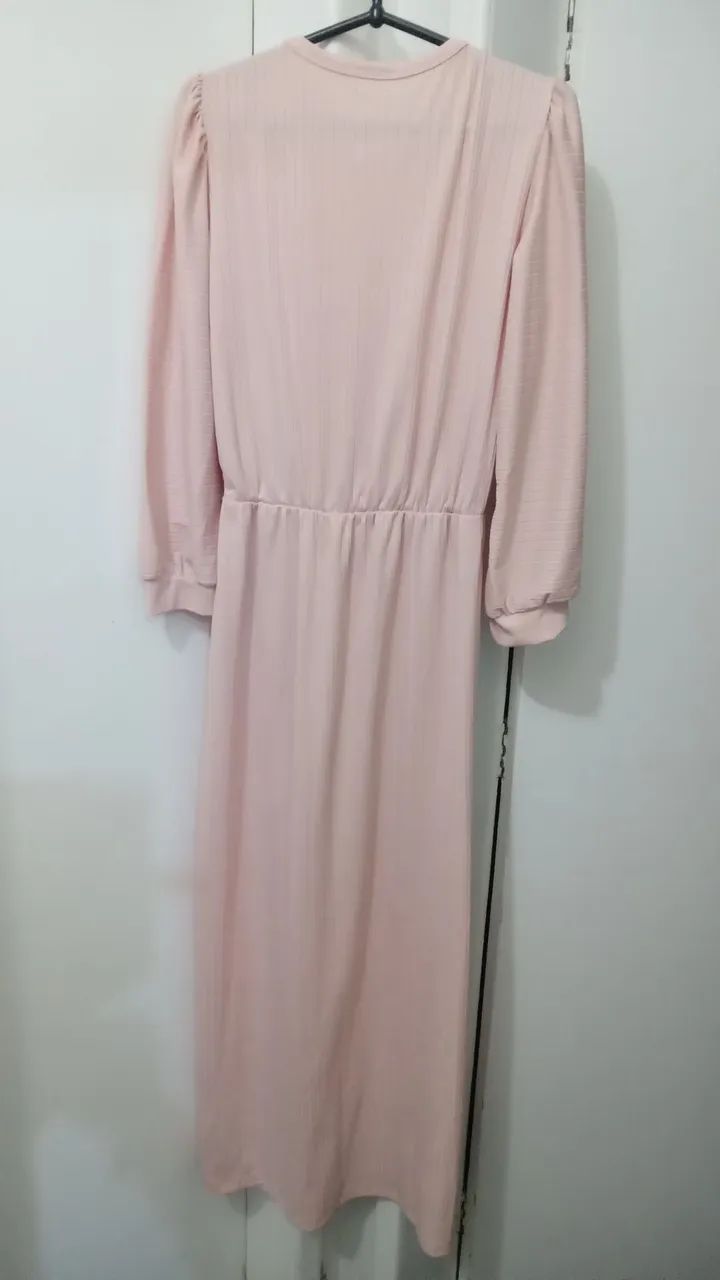 Vestido longo malha canelada  M - Foto 2