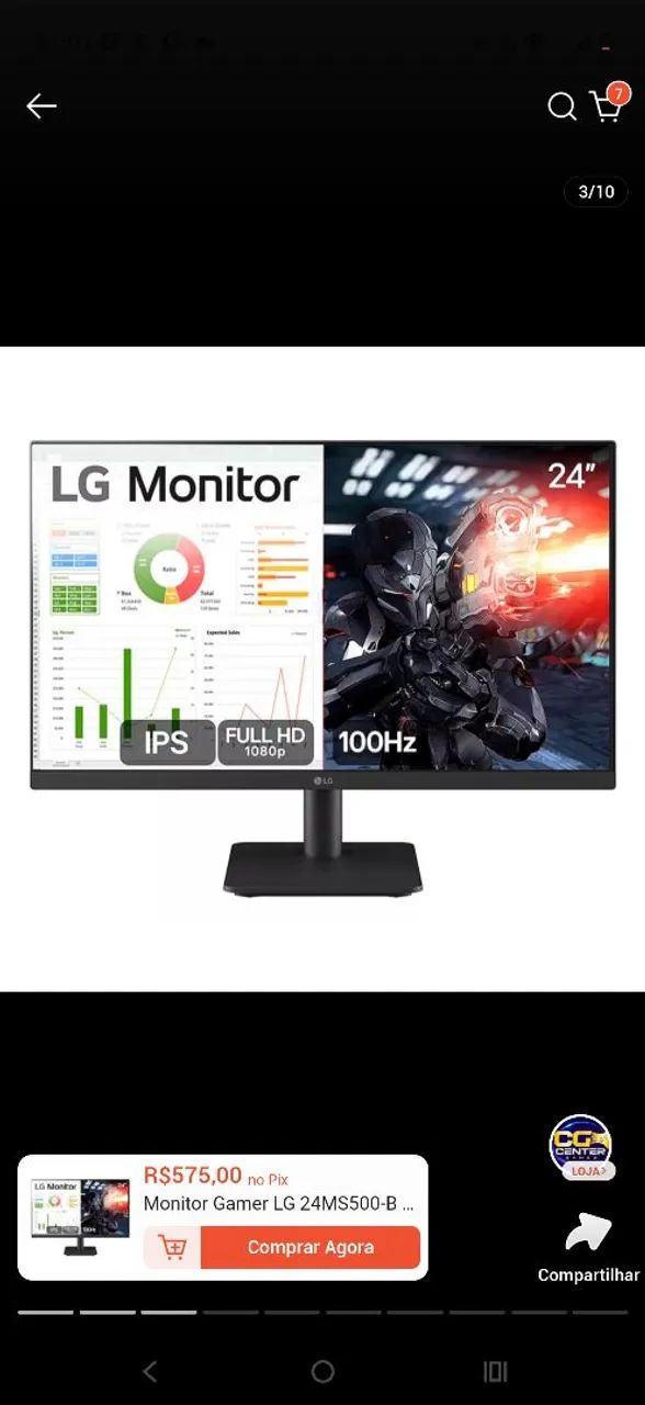 MONITOR LG 24 POLEGADAS 100HZ - Foto 2