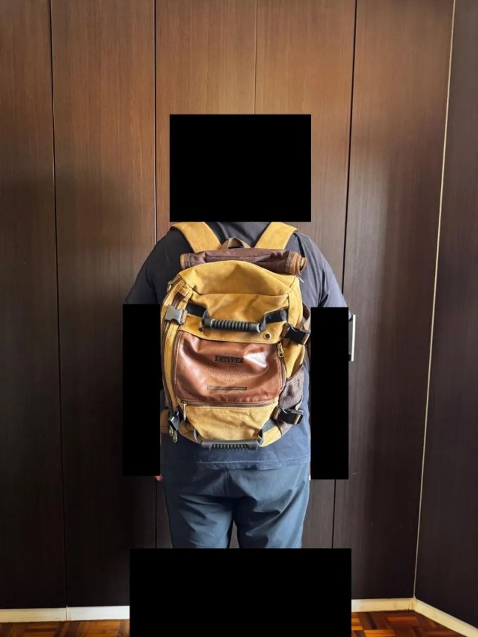 Mochila Lona - Carteiro / Backpack Retrô - Foto 2