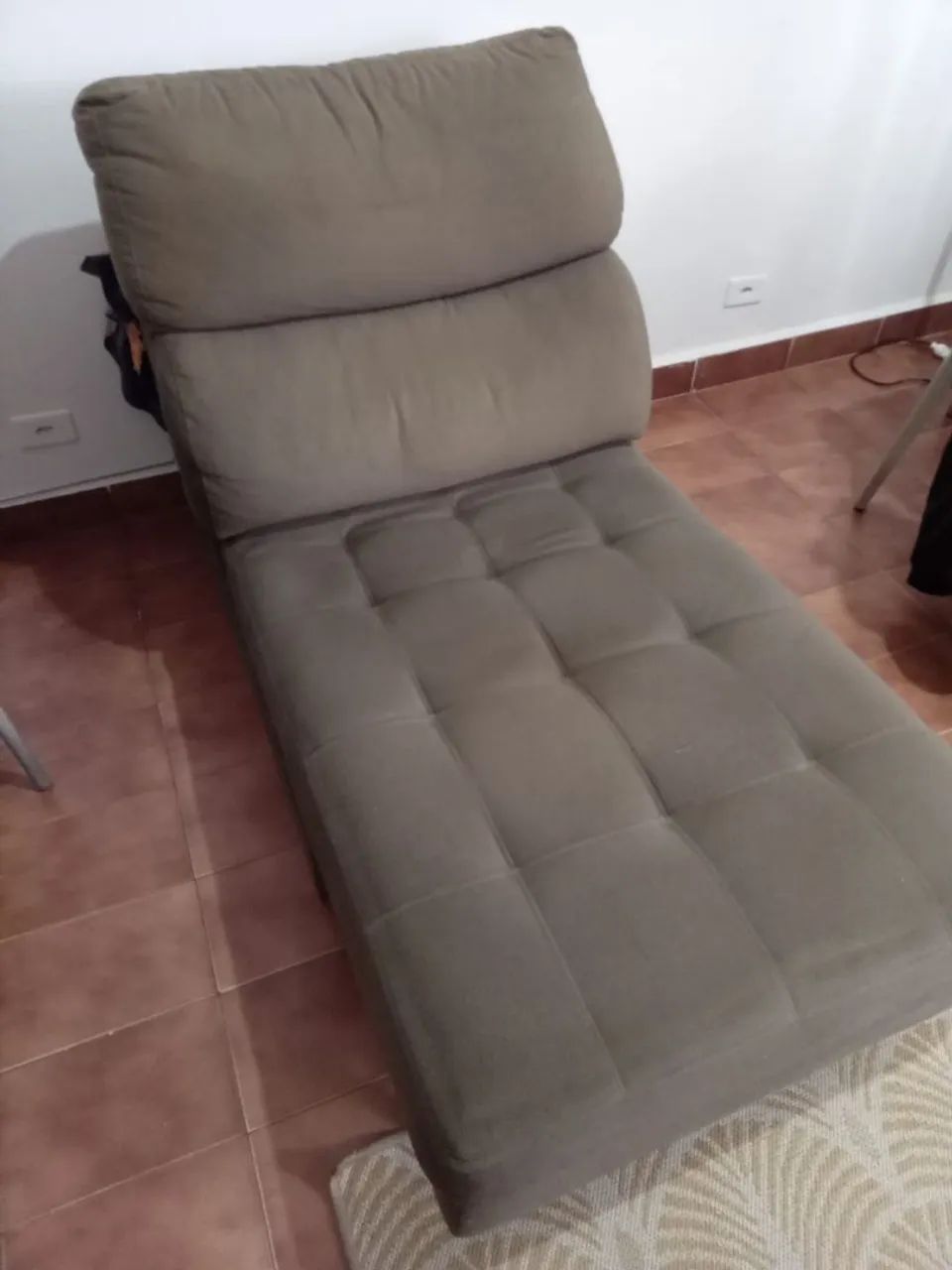 Poltrona Reclinável Chaise Confortável - Marrom - Foto 2