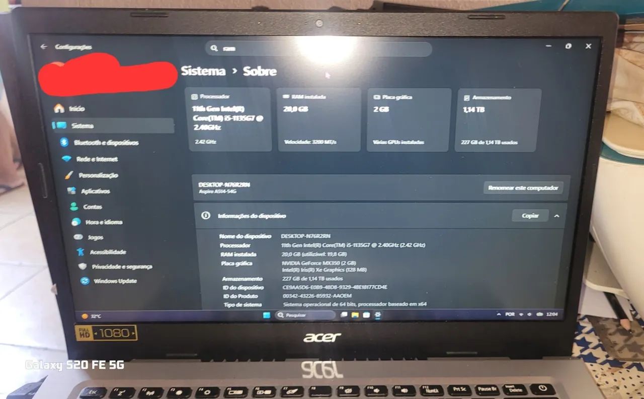 Vendo notebook acer aspire 5 - Foto 3
