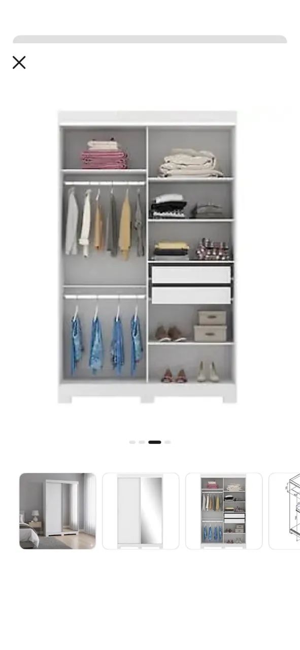 Guarda roupa solteiro com espelho - Foto 5