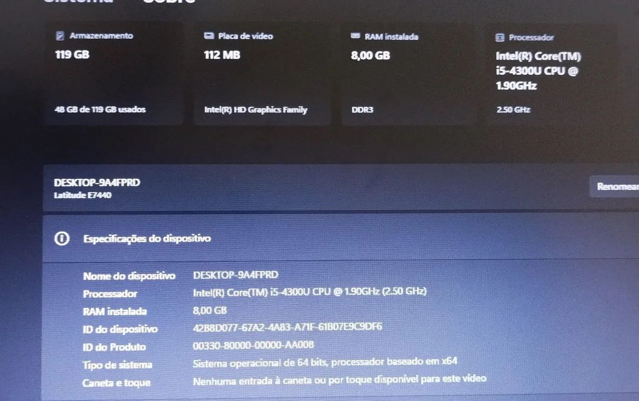 Notebook Dell i5 com SSD, 8 de ram e Win 11  - Foto 2