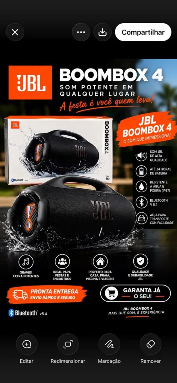 Bombox 4  nova na caixa