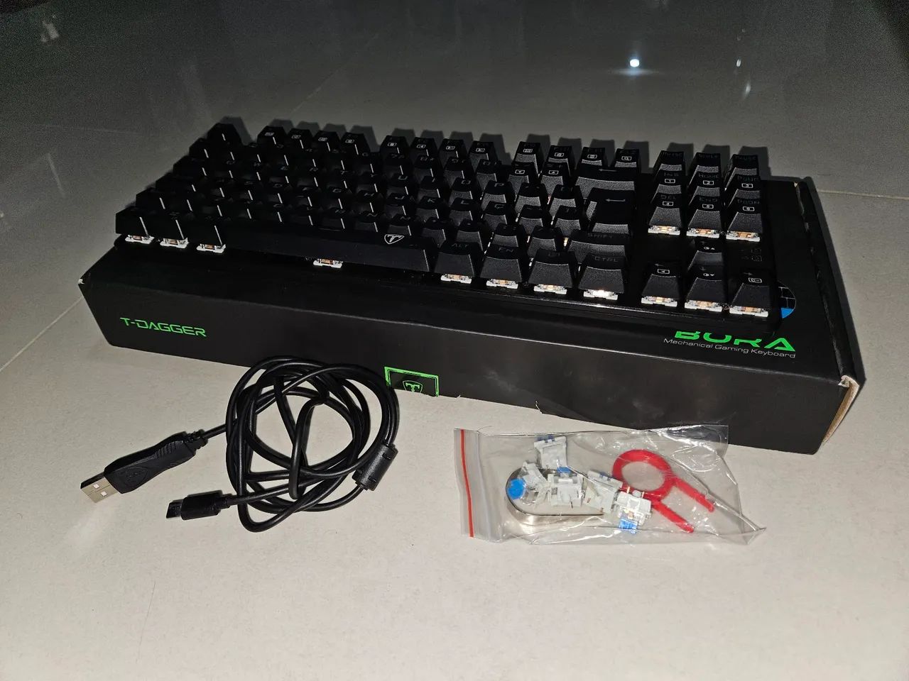 teclado T-dagger Bora switch blue  - Foto 4