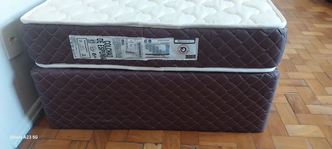 Box e colchão de solteiro da castor novo ( vem com a capa protetora da castor ) - Foto 4