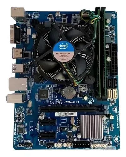 Kit placa mãe com processador i3 8gb de memória novo