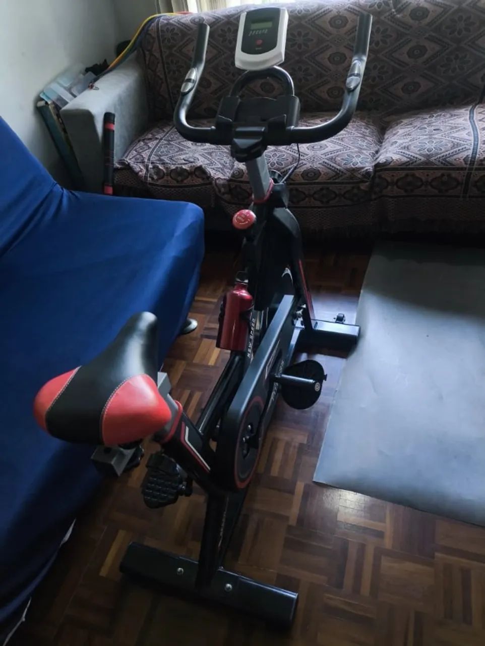 Bicicleta Spinning Mecânica New Speed Q50 Vermelha/Preta - Academia em Casa  - Foto 5