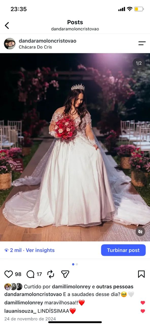 Vestido de noiva+ Véu