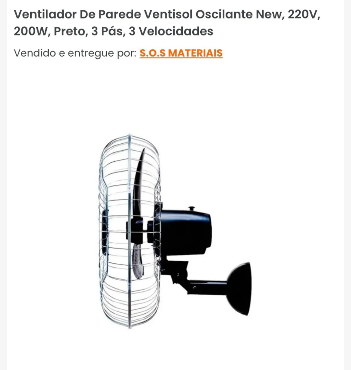 Ventilador de parede Ventisol - Foto 2
