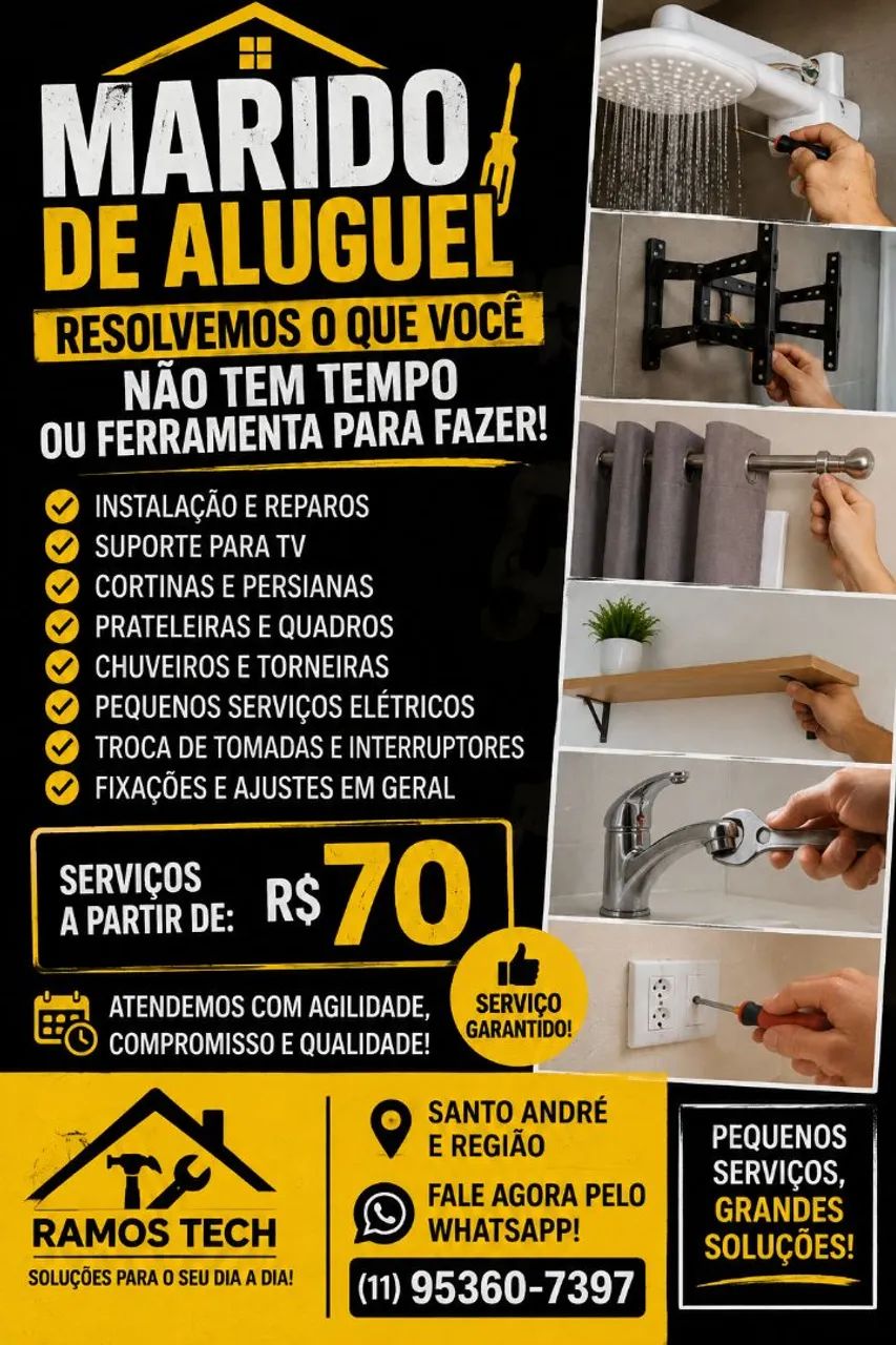 MARIDO DE ALUGUEL | ABC | INSTALAÇÕES E PEQUENOS REPAROS