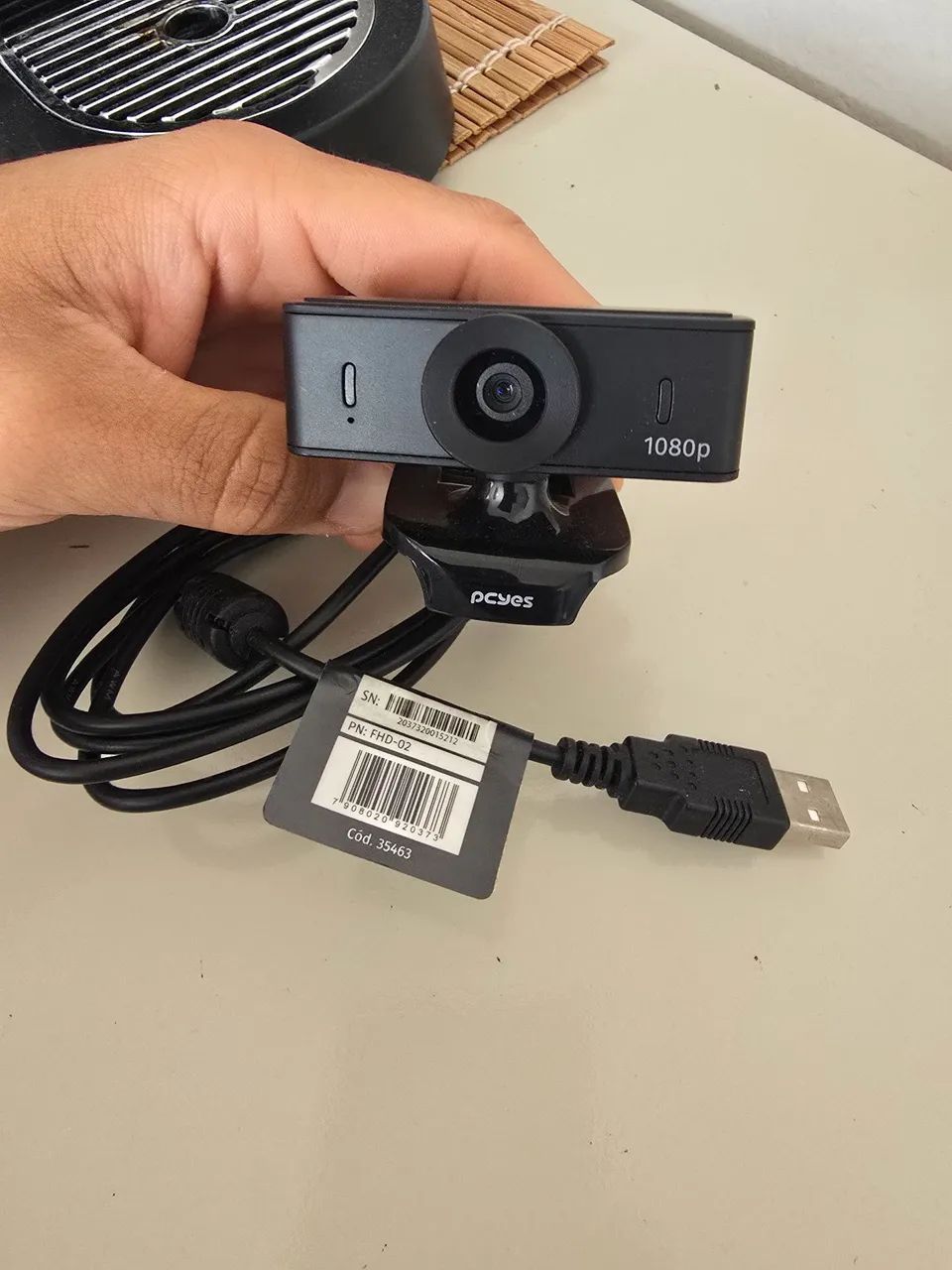 Webcam Pceyes Raza, Full HD, 1080, preto semi nova - Foto 2
