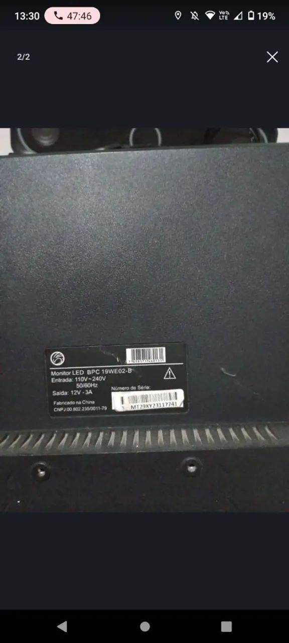 Monitor semi-novo (funcionando perfeitamente) - Foto 2