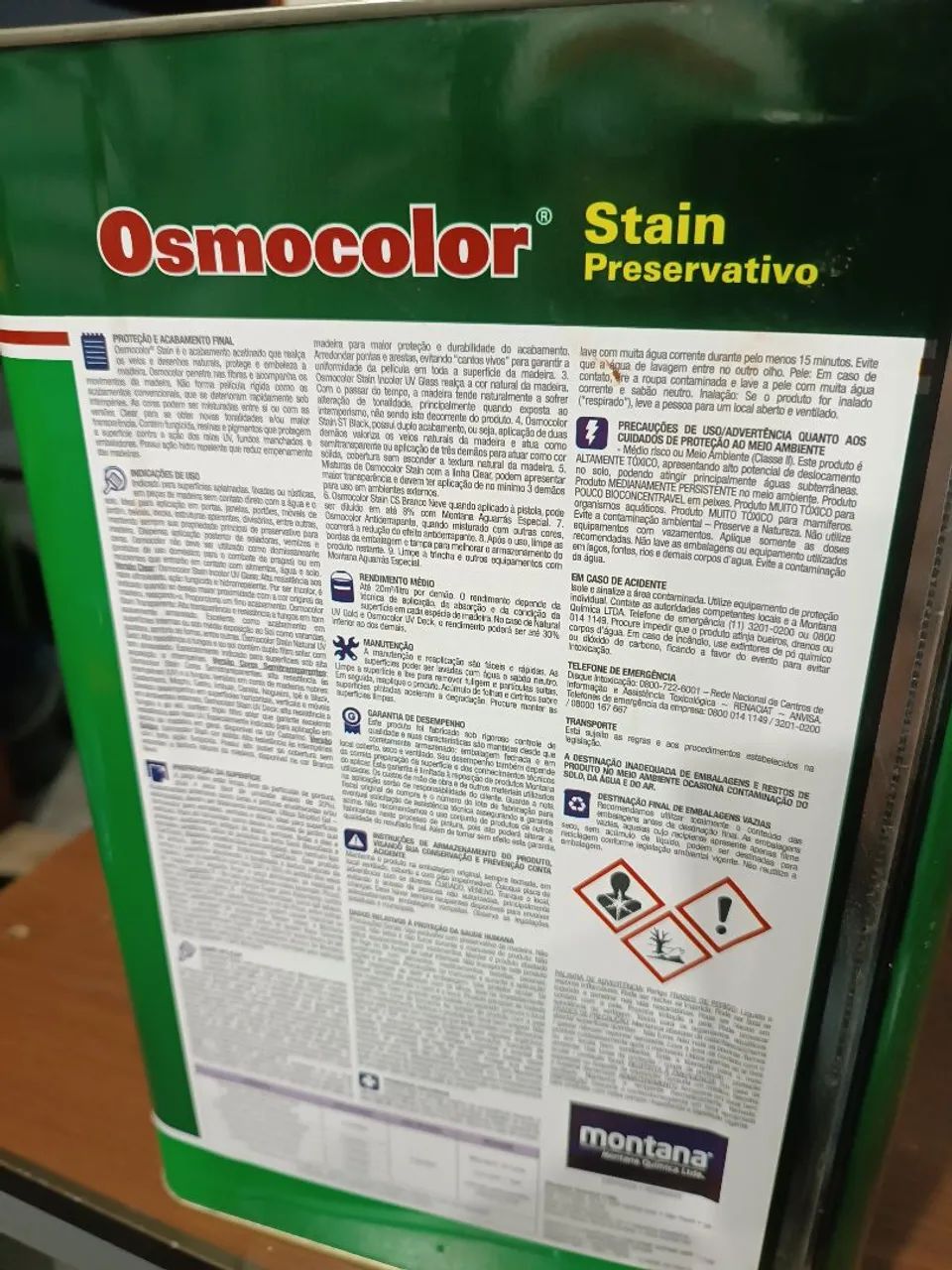 Stain Preservativo Osmocolor incolor 18 litros  - Foto 4