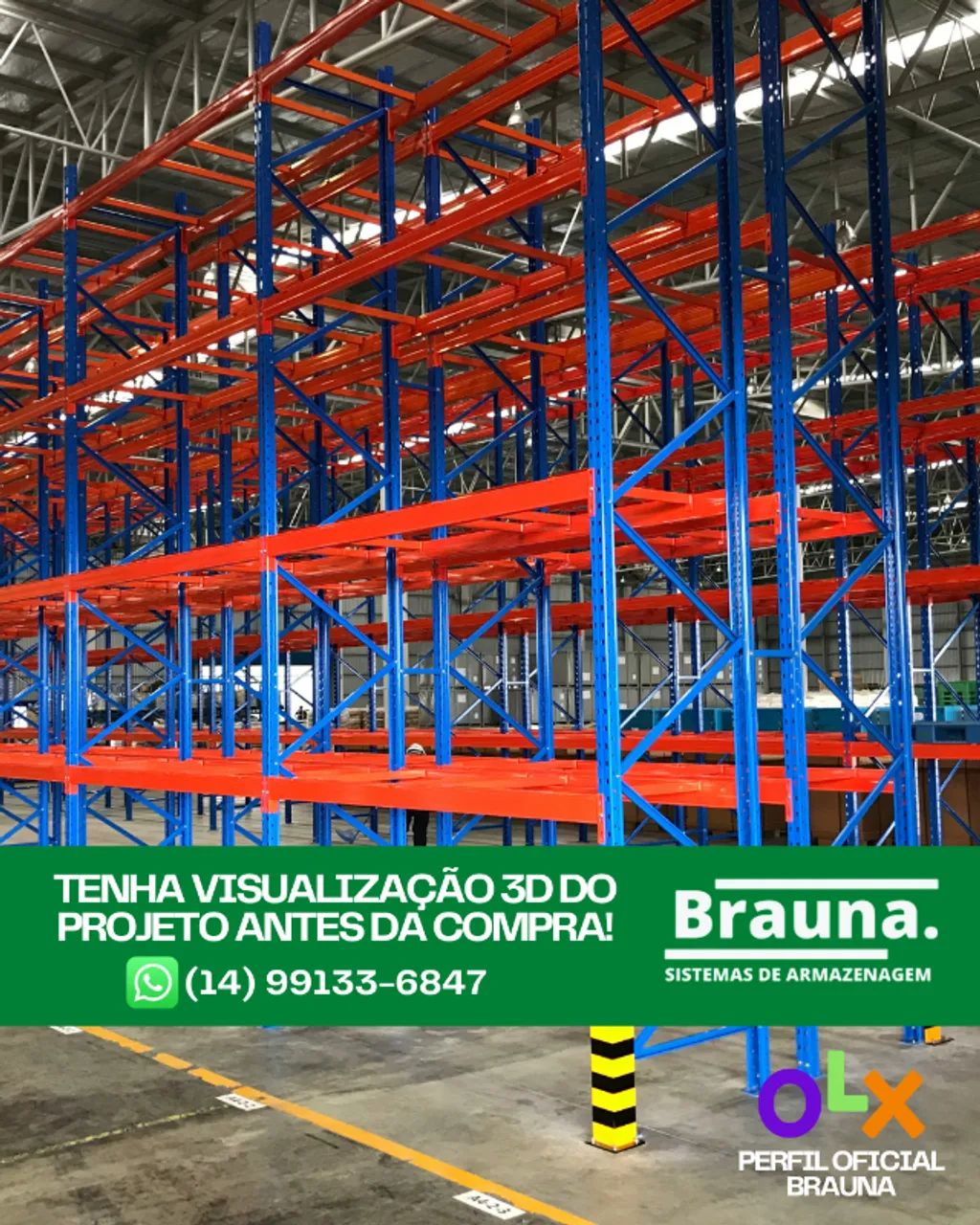 Rack Selectivo Brauna - Acesso 100% Direto a Cada Palete